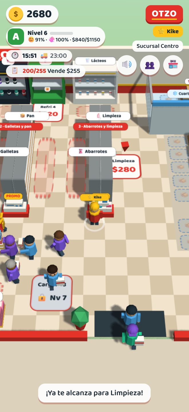 Pasillos y anaqueles de la tienda
